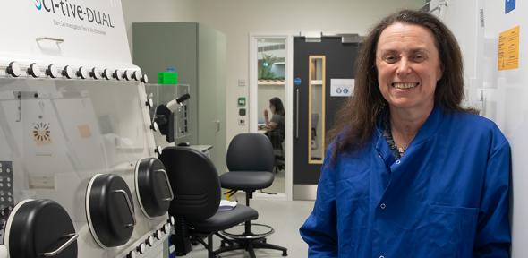 Clare Bryant in her lab