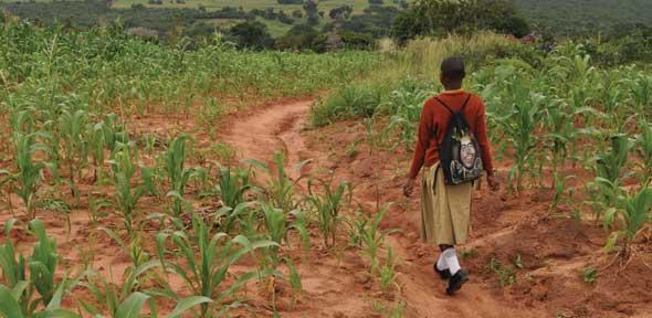 Vumilia walks 10 km to school