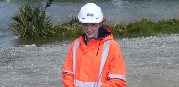 Kristen MacAskill at work in Christchurch, New Zealand