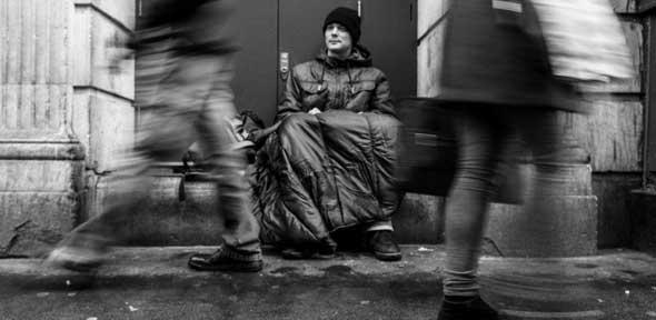 On the street