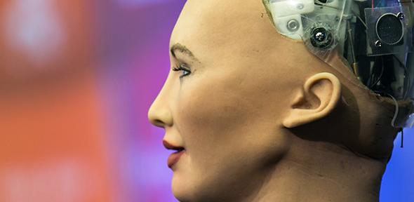 Sophia, Hanson Robotics Ltd. speaking at the AI for GOOD Global Summit, Geneva