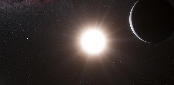 Artist’s impression of the planet around Alpha Centauri B