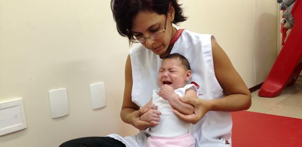 Baby with microcephaly