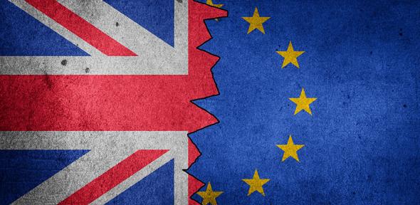 Union Flag and EU Flag