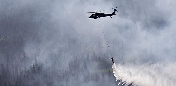 US National Guard working to extinguish wildfires in Alaska