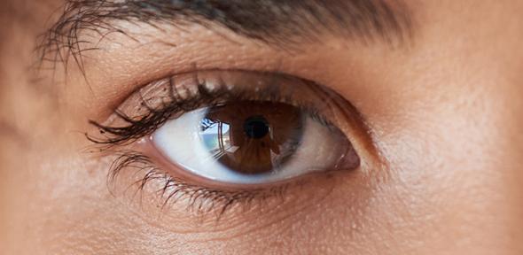 close up of an eye