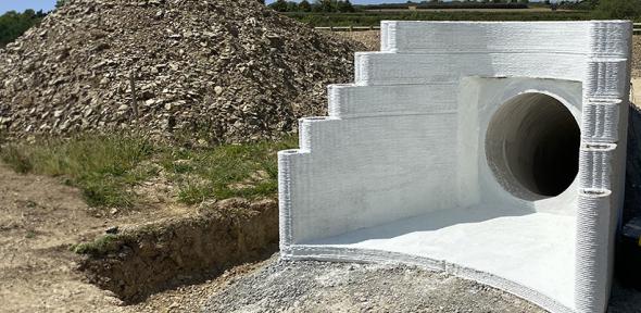 3D printed retaining wall