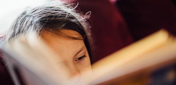 Girl reading a book