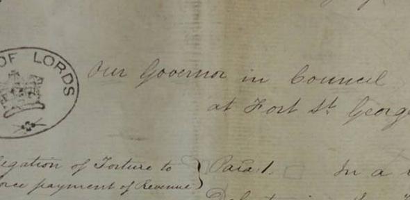 Letter from directors of the East India Company ordering an inquiry into the allegations of torture raised in a recent parliamentary debate.