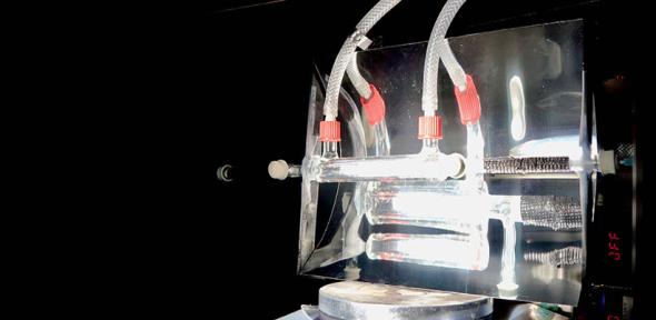 Solar-powered flow reactor