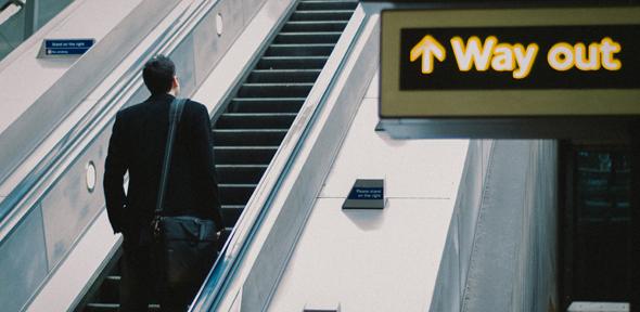 Way Out sign on London Underground