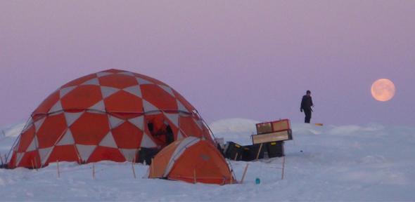 Full moon over the Greenland Ice Sheet