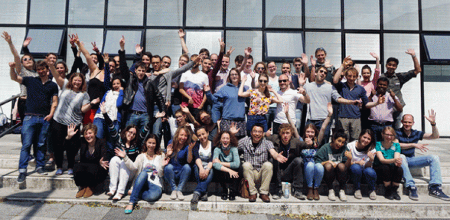 “Doctoral students and postdoctoral researchers from CIMR and the Institut Curie meet during a three-day retreat at the University of Kent, co-funded by the French Embassy, Cambridge and PSL”  Credit: Sudarshan Gadadhar