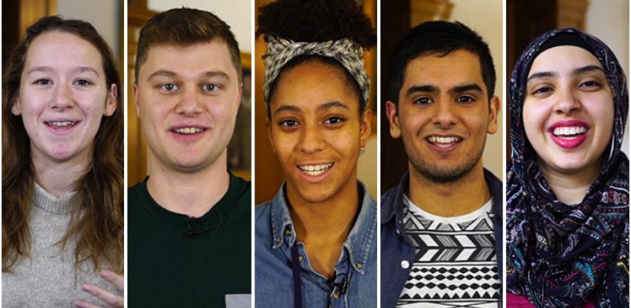 Four of the students providing advice to applicants
