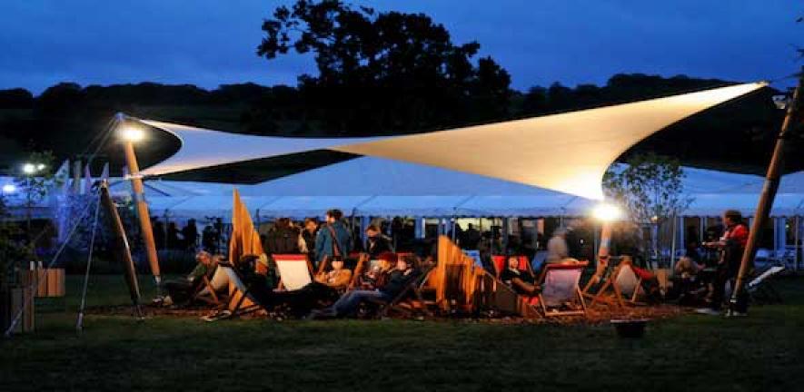 Night shot at Hay Festival