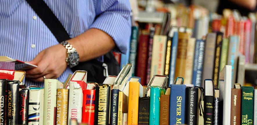 browsing for books at The Strand