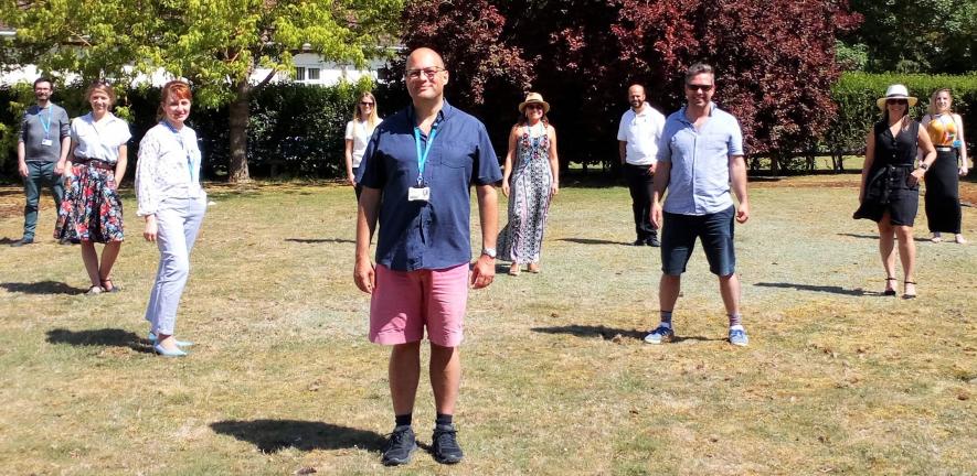 Ben Underwood with the COVID-19 vaccine research team