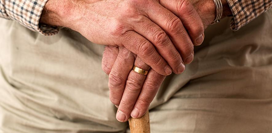 Elderly man's hands