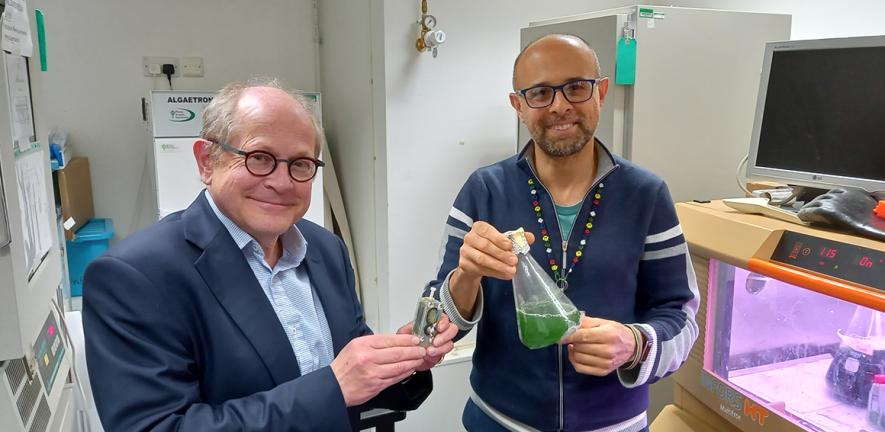 Professor Christopher Howe, left, and Dr Paolo Bombelli, right