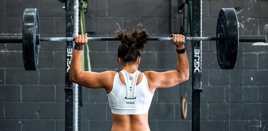 Woman lifting weights