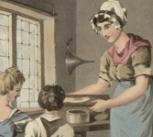 Painting of a woman making oat cakes by George Walker (1781-1856)