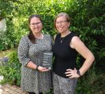 Gemma Dunsmure and Emily Jones from the Green Genies – The Department of Public Health and Primary Care, winners of a Platinum Green Impact Award 