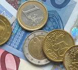 Euro bank notes and coins