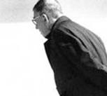 Jean Paul Sartre on the beach 