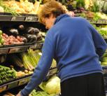 Fresh vegetables at supermarket