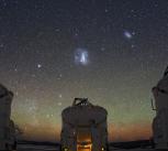 The dwarf galaxies are located near the Large and Small Magellanic Clouds, at the centre of the image. 
