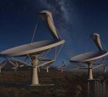 Artist's impression of the SKA, which will be made up of thousands of dishes that operate as one gigantic telescope