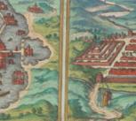 A plan of Mexico City, taken from the 16th-century Civitates orbis terrarum, the world’s first atlas to include city plans