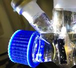 A photoreactor with an artificial leaf working under solar irradiation
