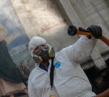 Sanitising a public space in Mexico