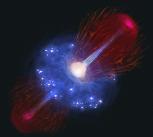 Artist’s impression of a black hole during one of its short periods of rapid growth