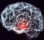 Conceptual image showing blurred brain with loss of neuronal networks
