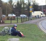 'Injured' cyclist on Trumpington Road