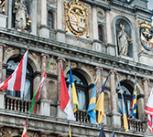 European flags outside EU in Belgium