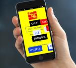 A screen shot of the Fake News Game on a smart phone. 