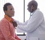 Doctor examining a patient