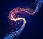 Network and data connection on a dark blue background.