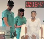 Clinicians at Addenbrooke's Hospital, Cambridge, using HoloScenarios, a new training application based on life-like holographic patient scenarios