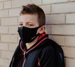 Boy wearing face mask