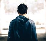 Man standing in a subway