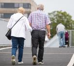 Older couple walking