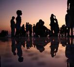Crowd at a party