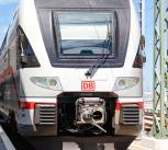 Intercity 2 train at Warnemünde station in Rostock, one of the parts of eastern Germany look at in the report. 