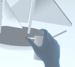 Modelling a sailboat in virtual reality.