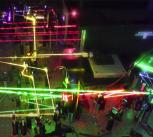 Laboratory setup with lasers