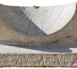 The sundial pictured after excavation